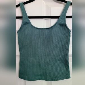 Dynamite Green Fitted Sleeveless Tank Top